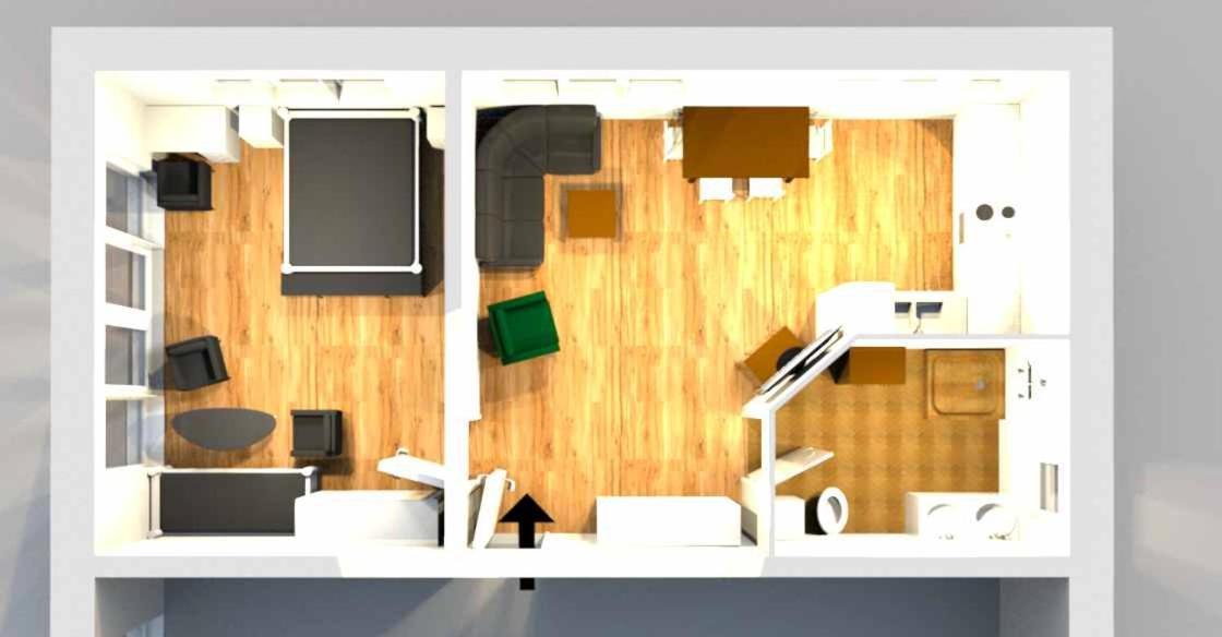 60qm 2 Raum Nahe Dem Stadtzentrum Apartment